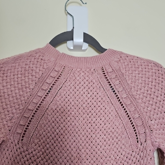 LOFT Soft Pink Textured Sweater - Picture 7 of 9